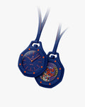 Montre de poche AP x Swatch Royal Pop ORENJI HACHI, cadran bleu marine et accents orange
