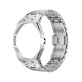 Bracelet en acier inoxydable argent pour AP x Swatch Royal Pop, couronne à 3 h, fermoir papillon