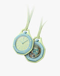 Montre de poche AP x Swatch Royal Pop BLAUE ACHT, cadran vert citron et accents bleu clair