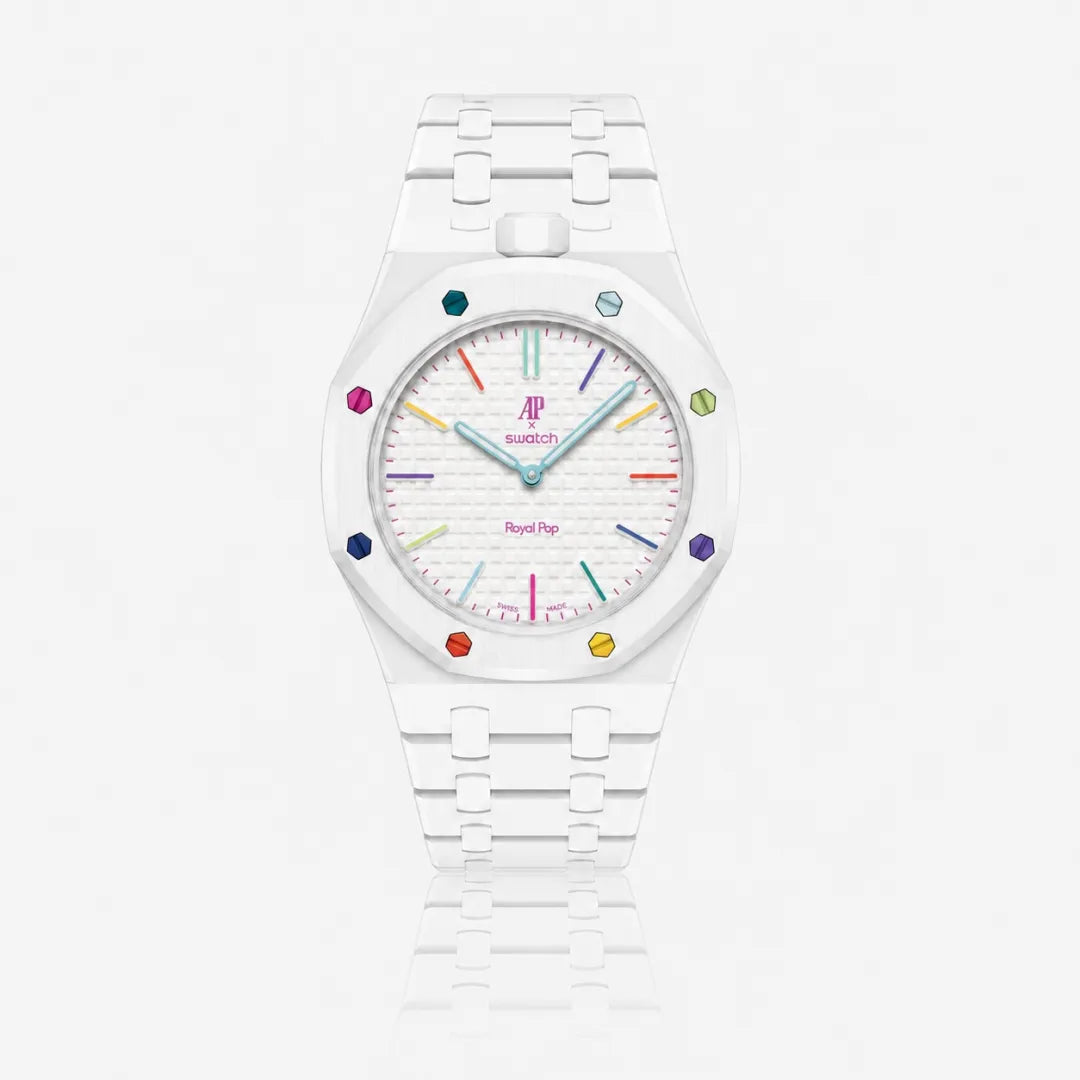 Bracelet en biocéramique assorti à la Royal Pop HUIT BLANC