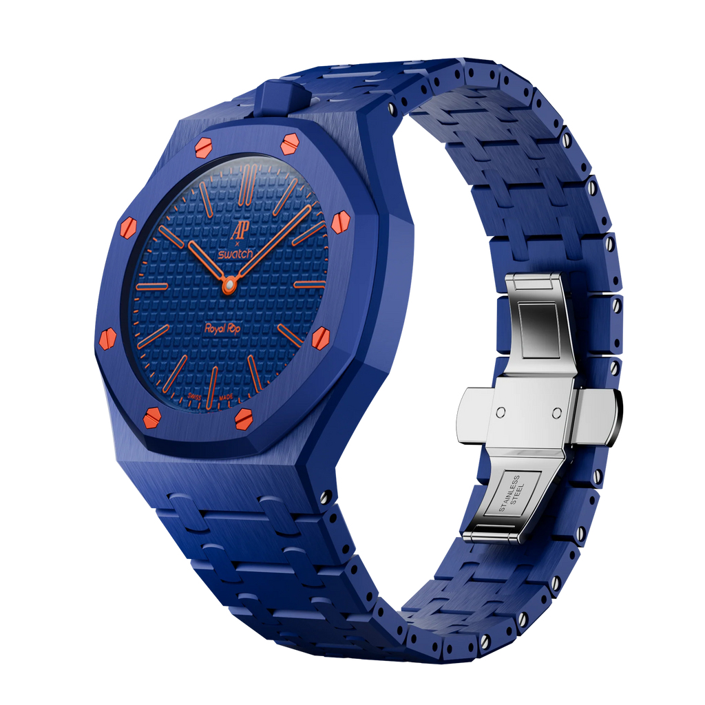Montre AP x Swatch Royal Pop ORENJI HACHI avec bracelet biocéramique assorti