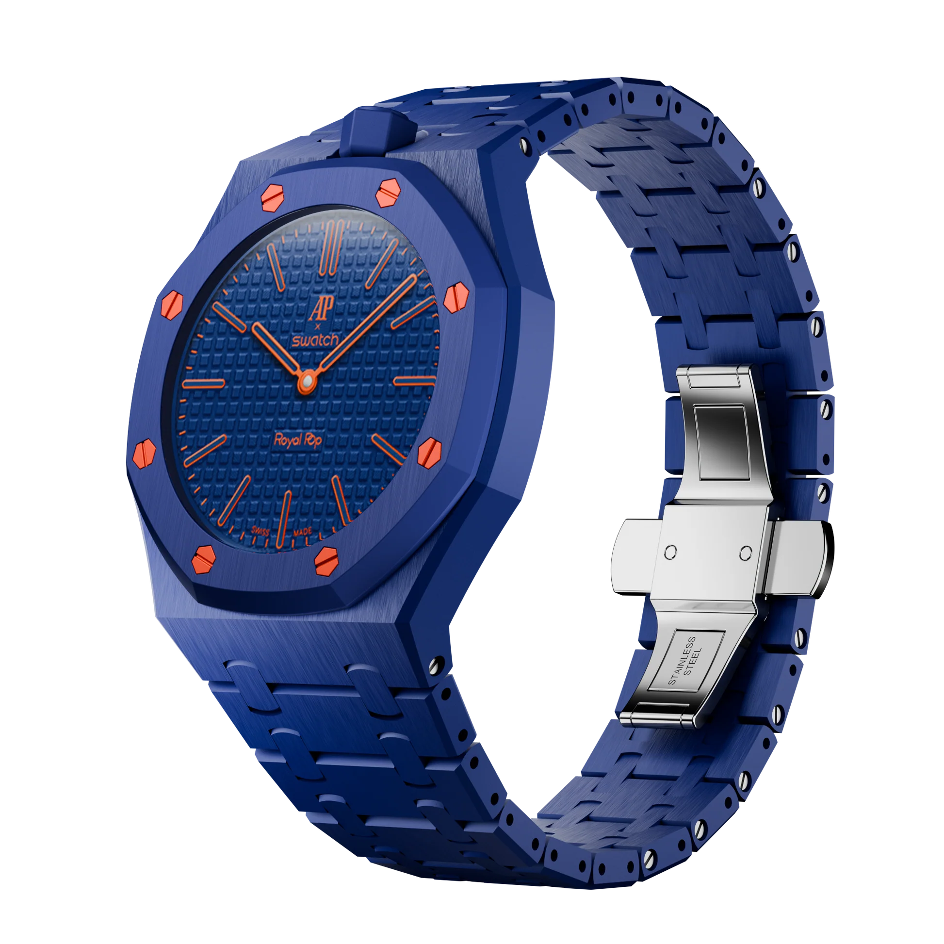 Montre AP x Swatch Royal Pop ORENJI HACHI avec bracelet biocéramique assorti
