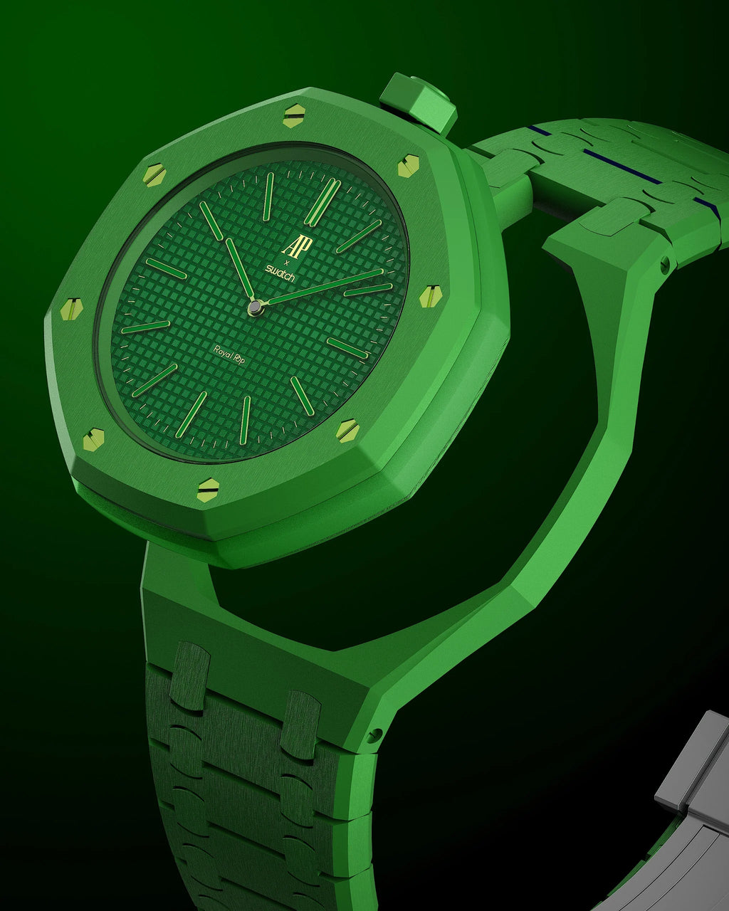 Bracelet en biocéramique assorti à la Royal Pop GREEN EIGHT