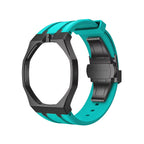 Boîtier acier inoxydable et bracelet silicone pour AP x Swatch Royal Pop