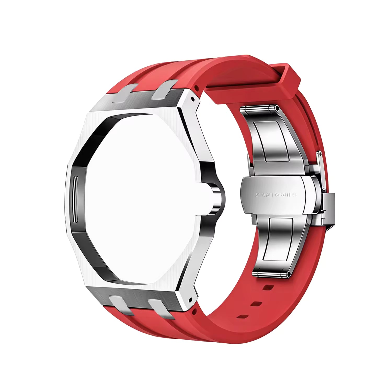 Boîtier acier inoxydable et bracelet silicone pour AP x Swatch Royal Pop