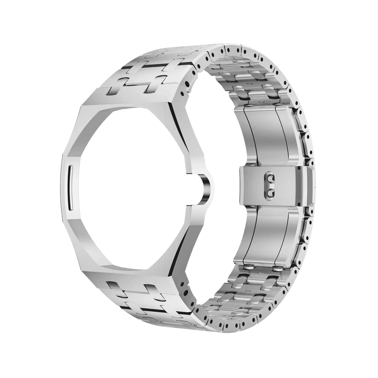 Bracelet en acier inoxydable argent pour AP x Swatch Royal Pop, couronne à 3 h, fermoir papillon