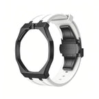 Boîtier acier inoxydable et bracelet silicone pour AP x Swatch Royal Pop