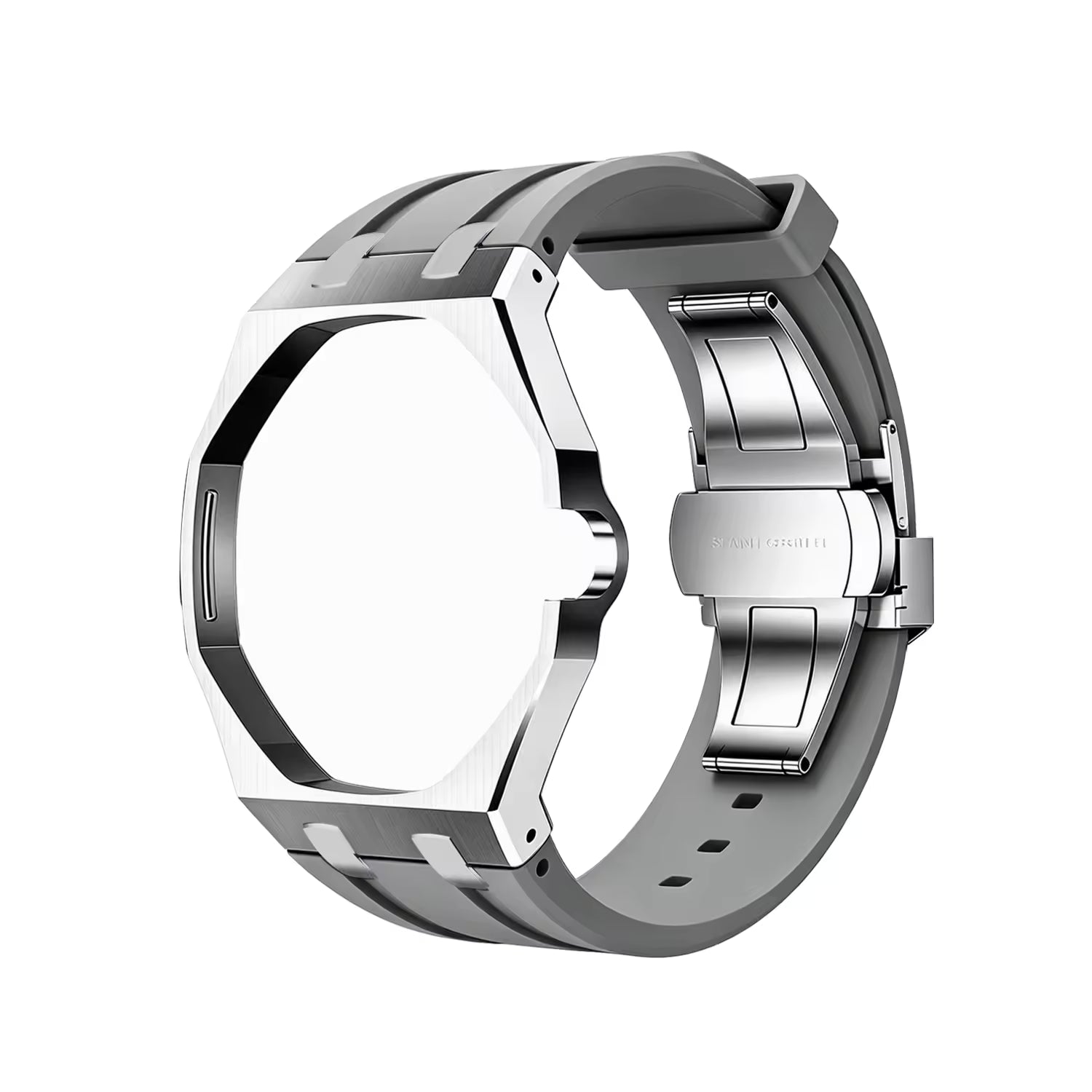 Boîtier acier inoxydable et bracelet silicone pour AP x Swatch Royal Pop