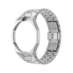 Bracelet en acier inoxydable argent pour AP x Swatch Royal Pop, couronne à 12 h, fermoir papillon