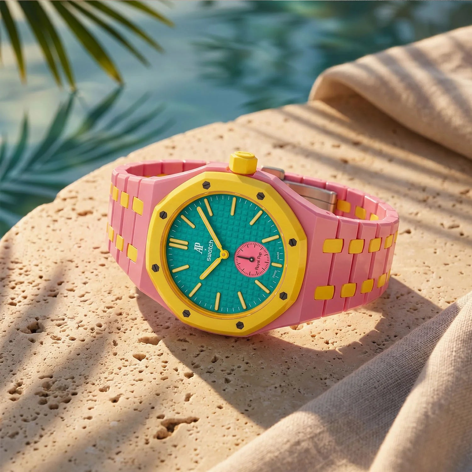 Audemars Piguet x Swatch Royal Pop OTG ROZ - SSX03J100N – Strap Audemars Piguet x Swatch Royal Pop OTG ROZ - SSX03J100N – Strap